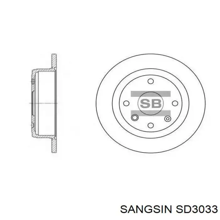 SD3033 Sangsin Дискові гальма
