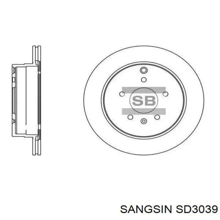 SD3039 Sangsin Дискові гальма