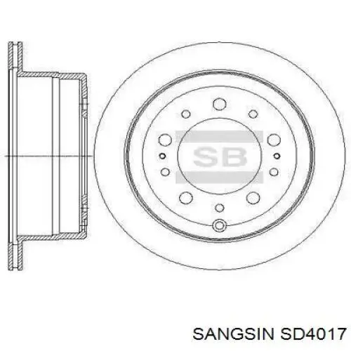 Диск гальмівний передній SD4017 Sangsin