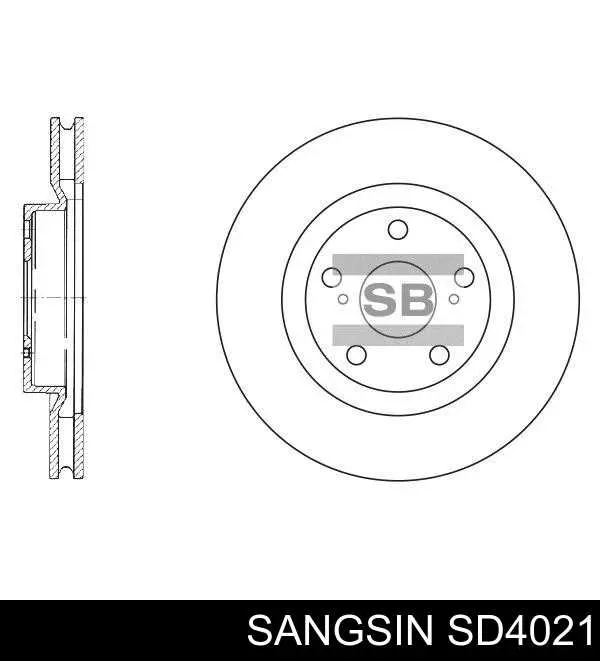 Диск переднього гальма Sangsin SD4021 ціна, від 36.37 USD