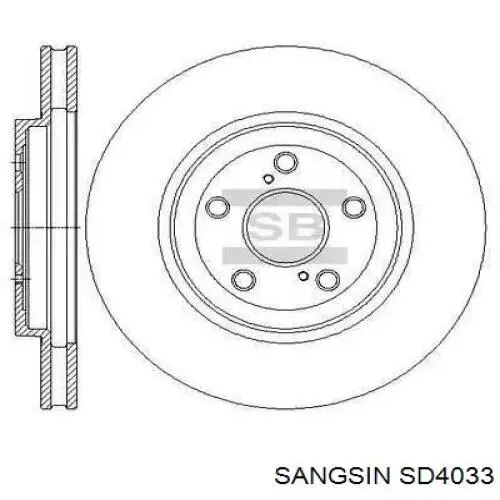 SD4033 Sangsin Гальмо дискове переднє