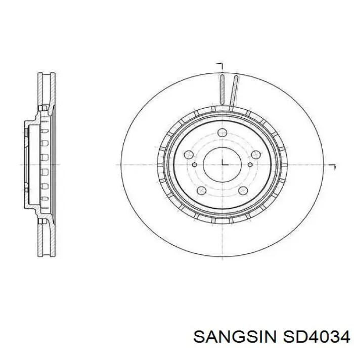 SD4034 Sangsin Гальмо дискове переднє