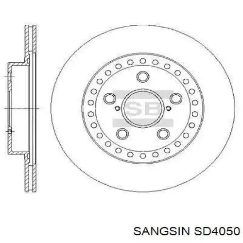 Диск переднього гальма Sangsin SD4050 ціна, від 36.94 USD