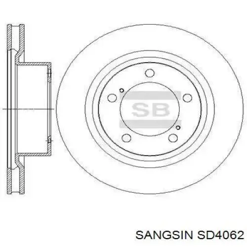 Диск гальмівний передній SD4062 Sangsin