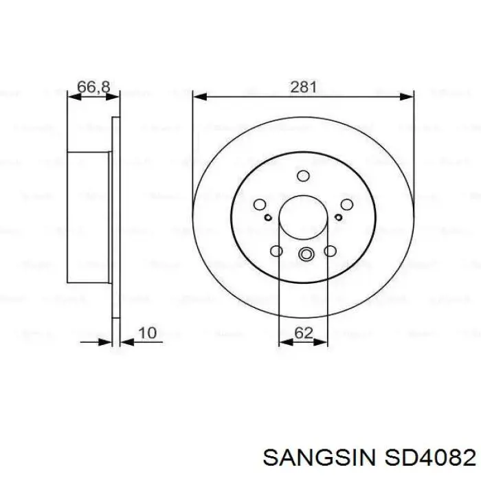 SD4082 Sangsin Гальмо дискове переднє