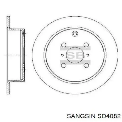 Гальмівні диски передні SD4082 Sangsin