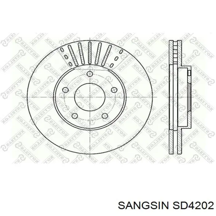 Гальмівні диски передні SD4202 Sangsin