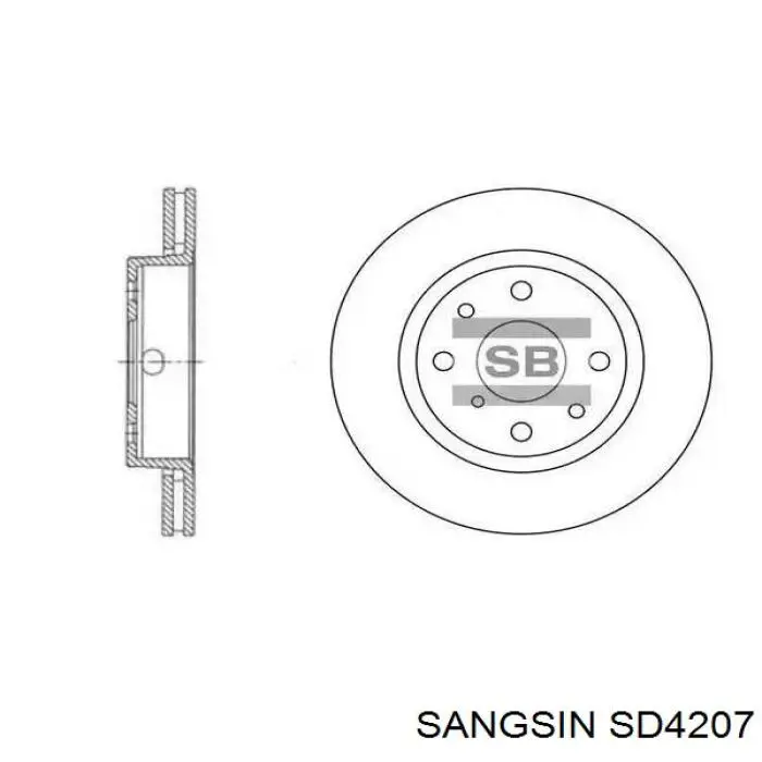 Купити SD4207 Sangsin Ротор гальмівний