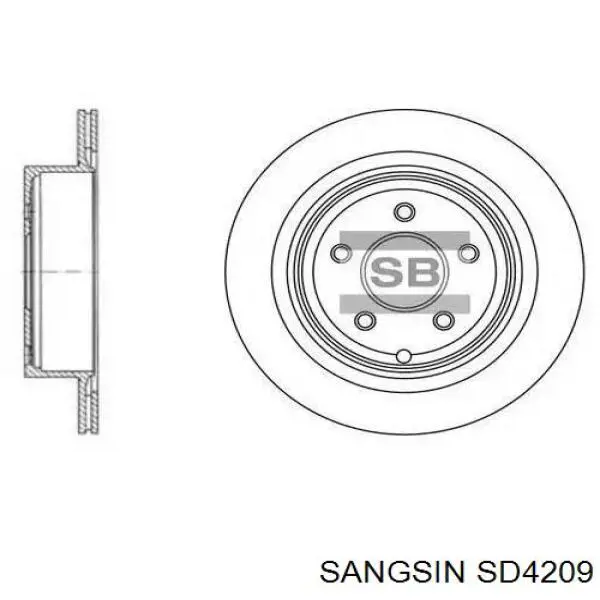 Задні дискові гальма Sangsin SD4209 ціна, від 25.68 USD