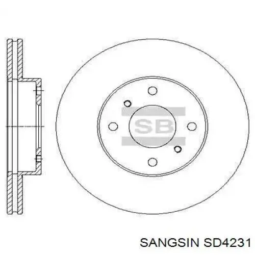 Диск гальмівний передній SD4231 Sangsin