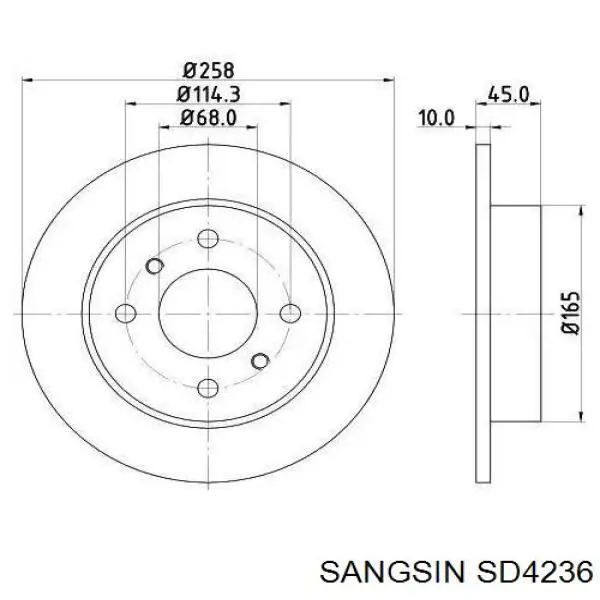 SD4236 Sangsin Дискові гальма