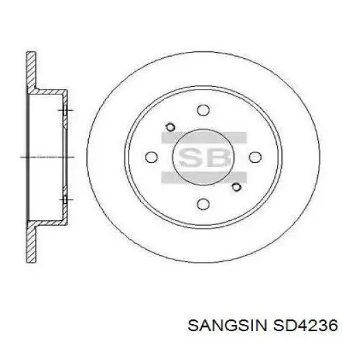 Задні дискові гальма Sangsin SD4236 ціна, від 20.50 USD