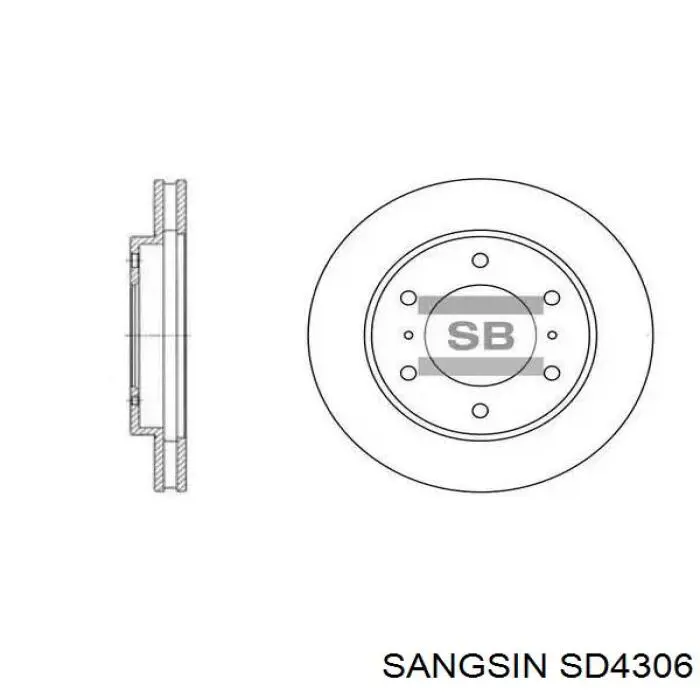 Купити SD4306 Sangsin Ротор гальмівний