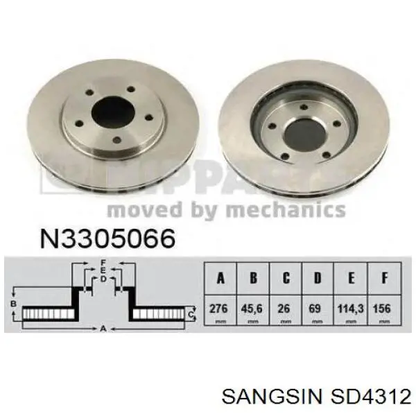 Купити SD4312 Sangsin Ротор гальмівний