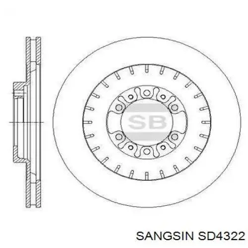 Купити SD4322 Sangsin Ротор гальмівний