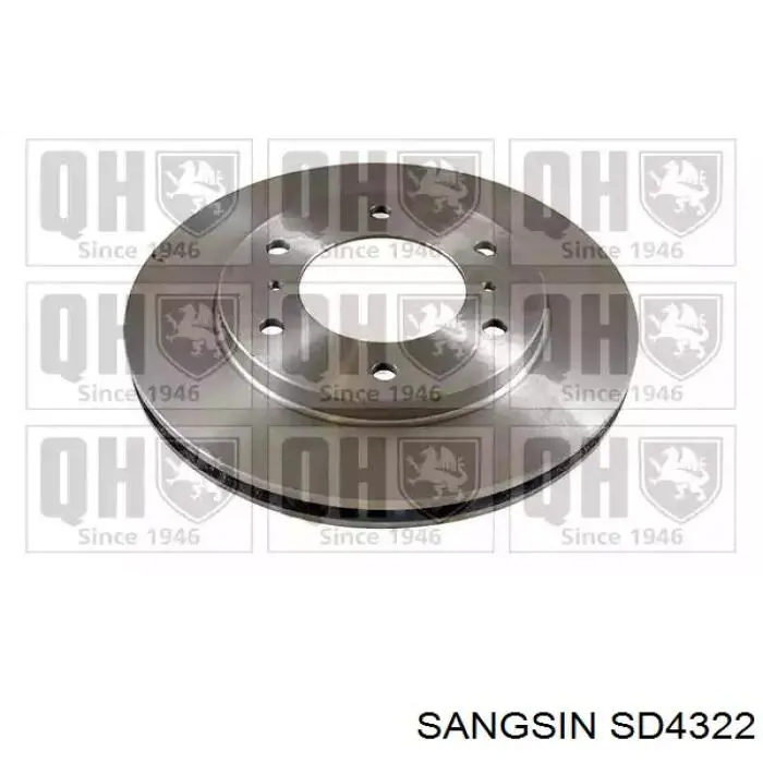 Диск переднього гальма Sangsin SD4322 ціна, від 35.67 USD