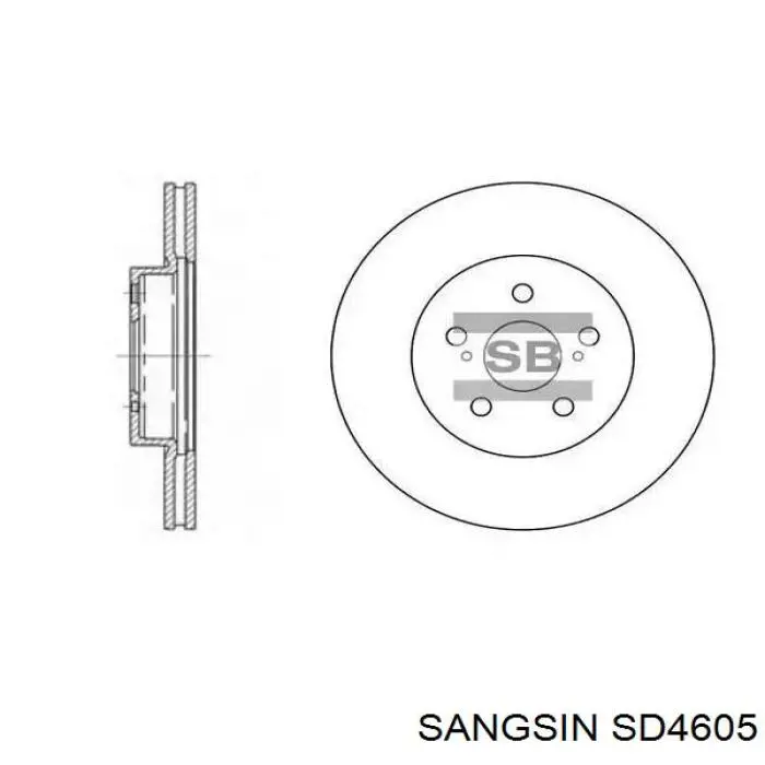 Купити SD4605 Sangsin Ротор гальмівний