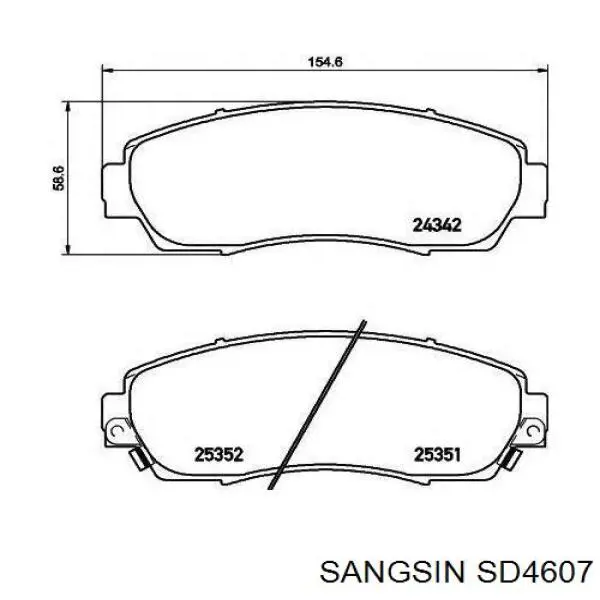 Гальмівні диски передні SD4607 Sangsin