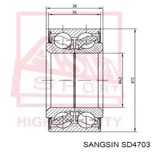 Гальмівні диски передні SD4703 Sangsin