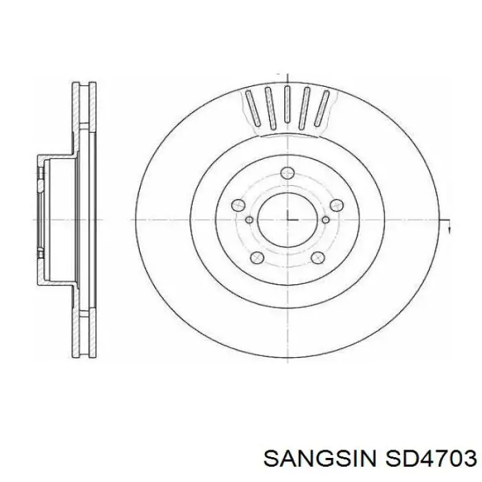 SD4703 Sangsin Гальмо дискове переднє