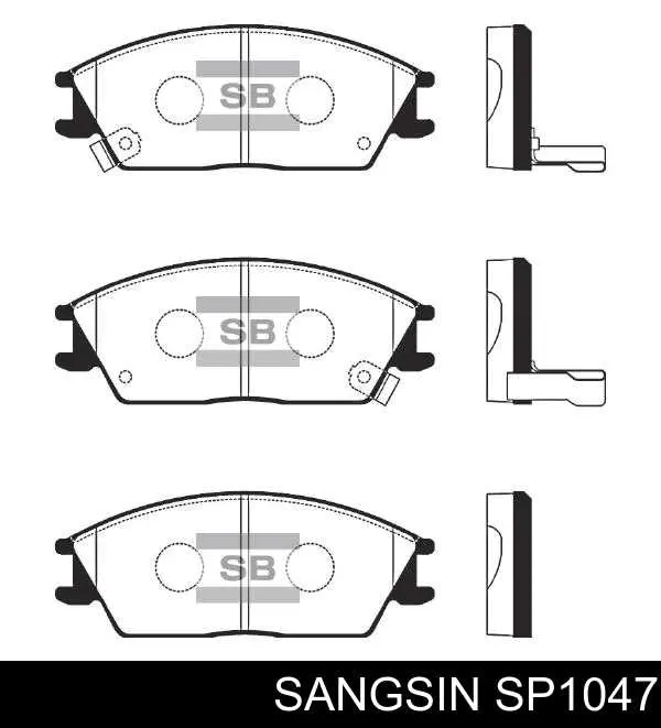 Купити SP1047 Sangsin Колодки гальмівні передні, дискові
