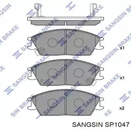 SP1047 Sangsin колодки гальмівні передні, дискові