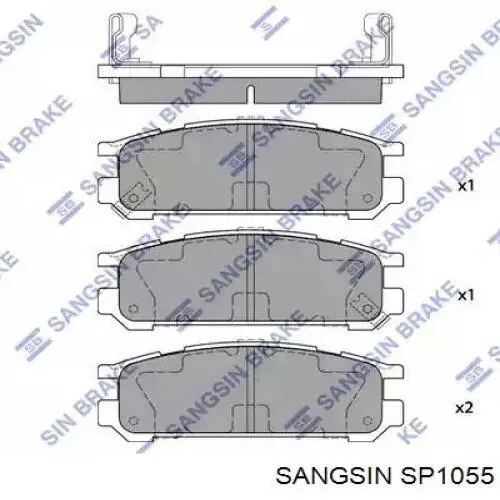 Гальмівні колодки Sangsin SP1055 ціна, від 10.22 USD
