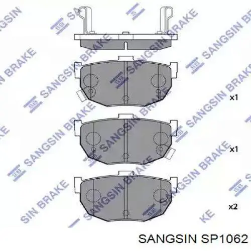 Задні гальмівні колодки Sangsin SP1062 ціна, від 12.20 USD