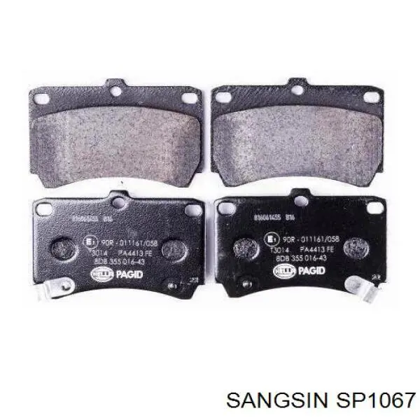 SP1067 Sangsin колодки гальмівні передні, дискові