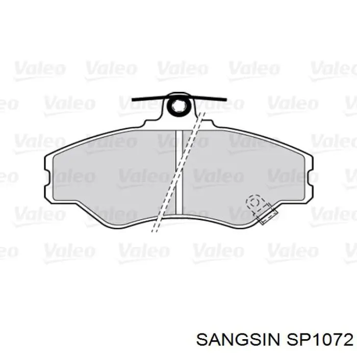 SP1072 Sangsin колодки гальмівні передні, дискові