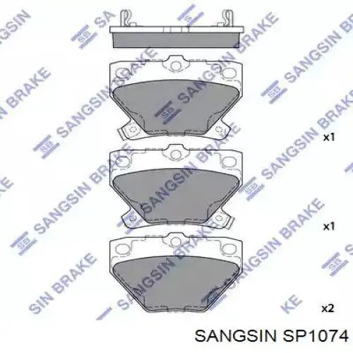 Купити SP1074 Sangsin Задні колодки