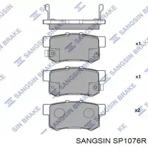 Задні гальмівні колодки Sangsin SP1076R ціна, від 18.36 USD