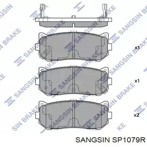 Задні гальмівні колодки Sangsin SP1079R ціна, від 12.81 USD
