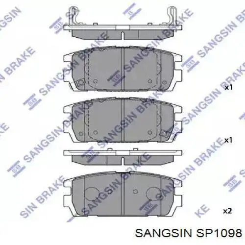 Купити SP1098 Sangsin Задні колодки