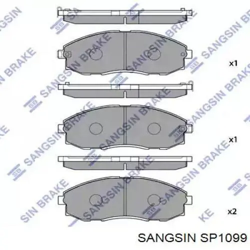 Гальмівні колодки Sangsin SP1099 ціна, від 19.99 USD
