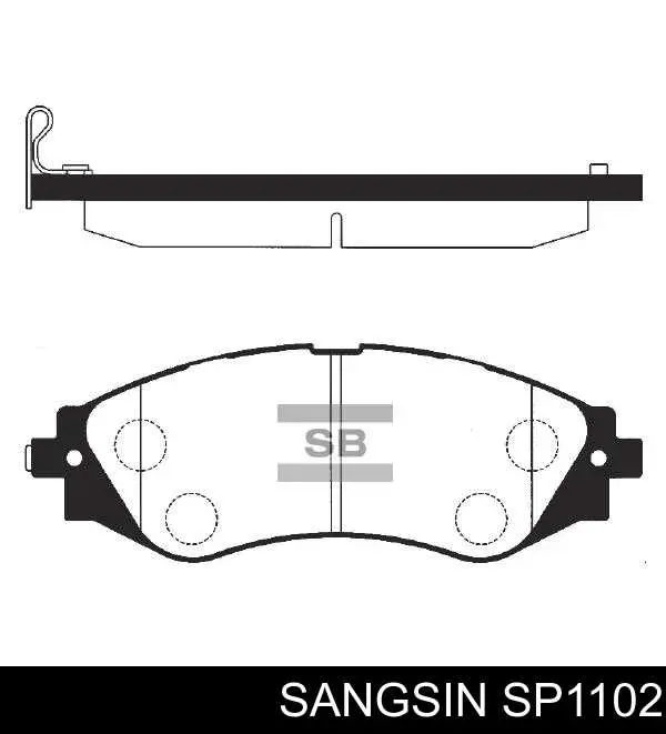 Гальмівні колодки Sangsin SP1102 ціна, від 15.96 USD