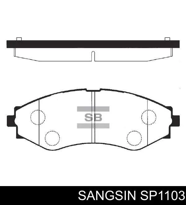 Гальмівні колодки Sangsin SP1103 ціна, від 16.42 USD