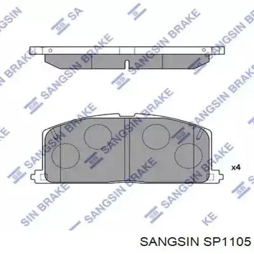 Гальмівні колодки Sangsin SP1105 ціна, від 14.10 USD