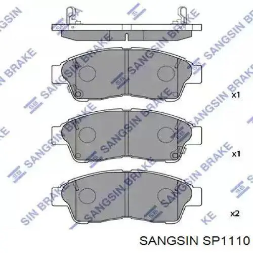 Гальмівні колодки Sangsin SP1110 ціна, від 18.26 USD