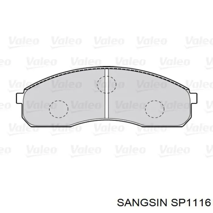 Купити SP1116 Sangsin Колодки гальмівні передні, дискові