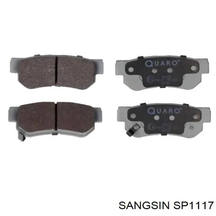 SP1117 Sangsin колодки гальмові задні, дискові
