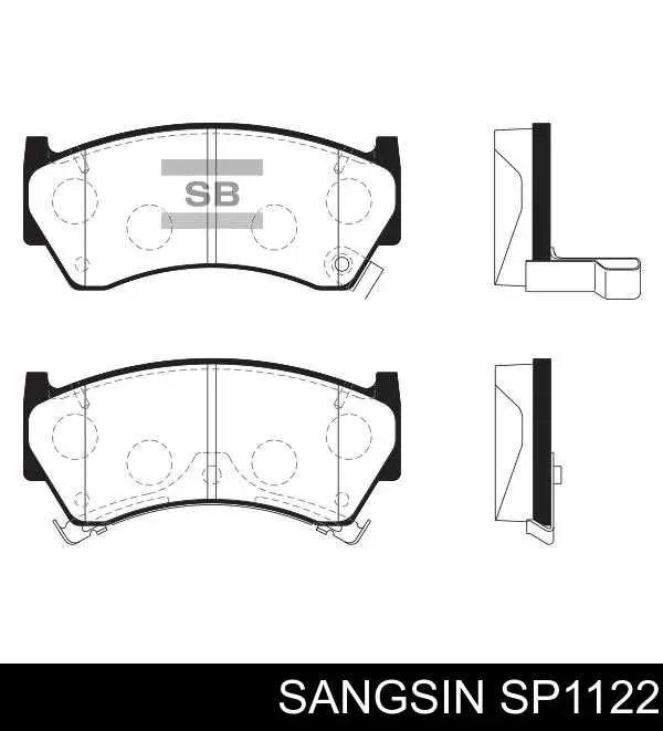Купити SP1122 Sangsin Колодки гальмівні передні, дискові