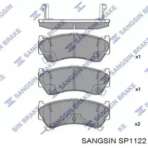 SP1122 Sangsin колодки гальмівні передні, дискові