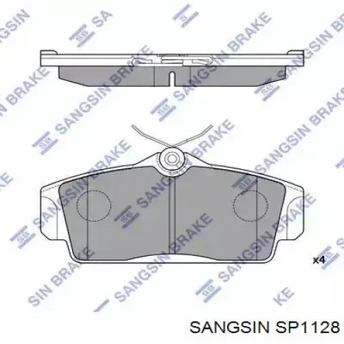 SP1128 Sangsin колодки гальмівні передні, дискові