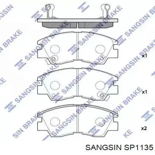 Гальмівні колодки Sangsin SP1135 ціна, від 14.99 USD