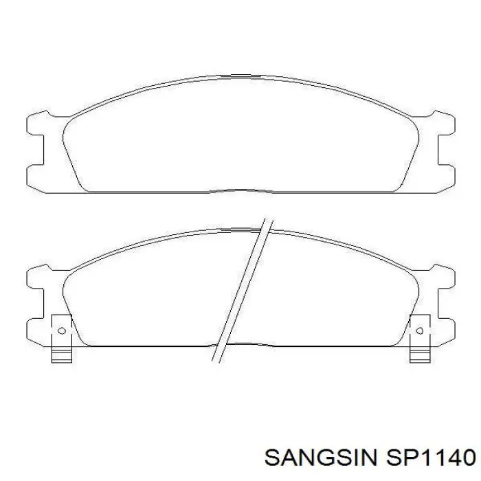 Купити SP1140 Sangsin Колодки гальмівні передні, дискові