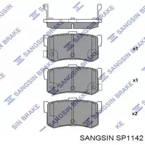 Купити SP1142 Sangsin Колодки гальмівні передні, дискові