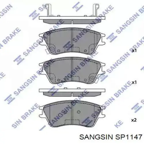 Гальмівні колодки Sangsin SP1147 ціна, від 13.70 USD