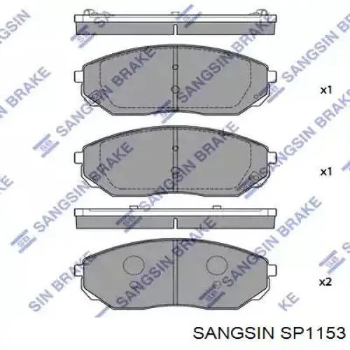 Гальмівні колодки Sangsin SP1153 ціна, від 29.47 USD