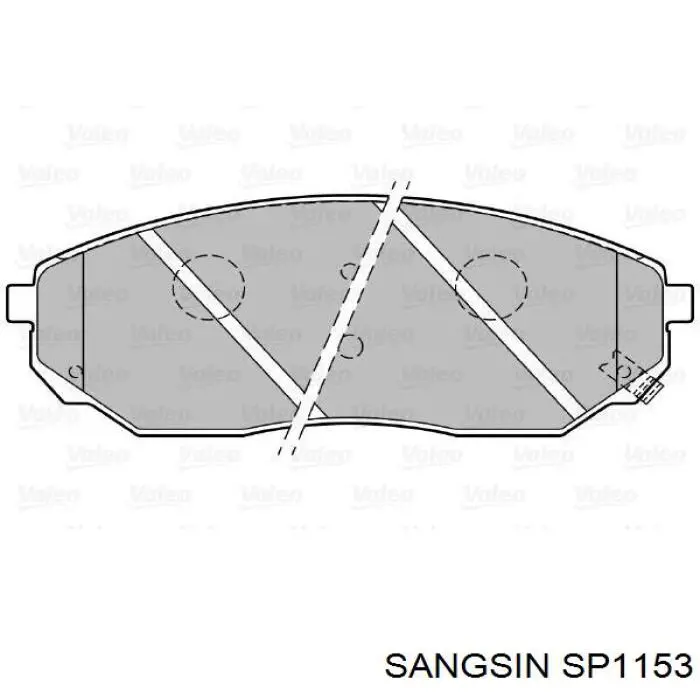 Купити SP1153 Sangsin Колодки гальмівні передні, дискові